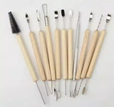 Pottery Clay Sculpting Modelling Tool Set Double-Sided 11PCs - BOOKS N ARTS 
