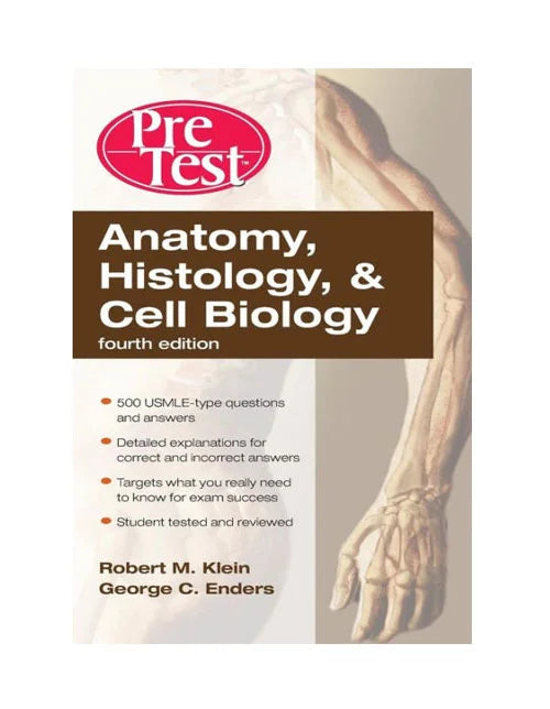 Book cover of 'Anatomy, Histology, & Cell Biology' with a hand illustration on a white background.