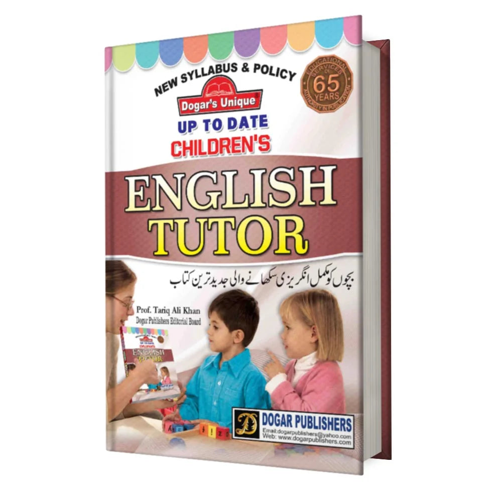 Children's English Tutor book with colorful cover and text