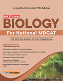 Book cover of 'Biology for National MDCAT' by WAK ETB Series with a plant image on a beige background.