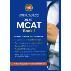 Book titled '2026 MCAT Book 1' by Anees Hussain with a blue cover and white text.